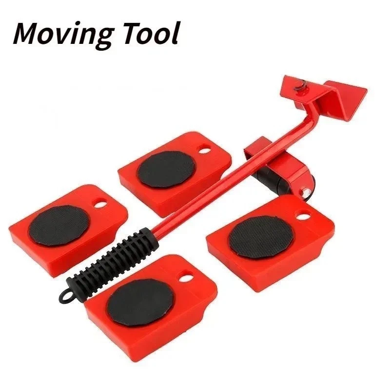5Pcs Heavy Duty Furniture Moving Wheels Set Lifter and Mover Tool Dollies Aids