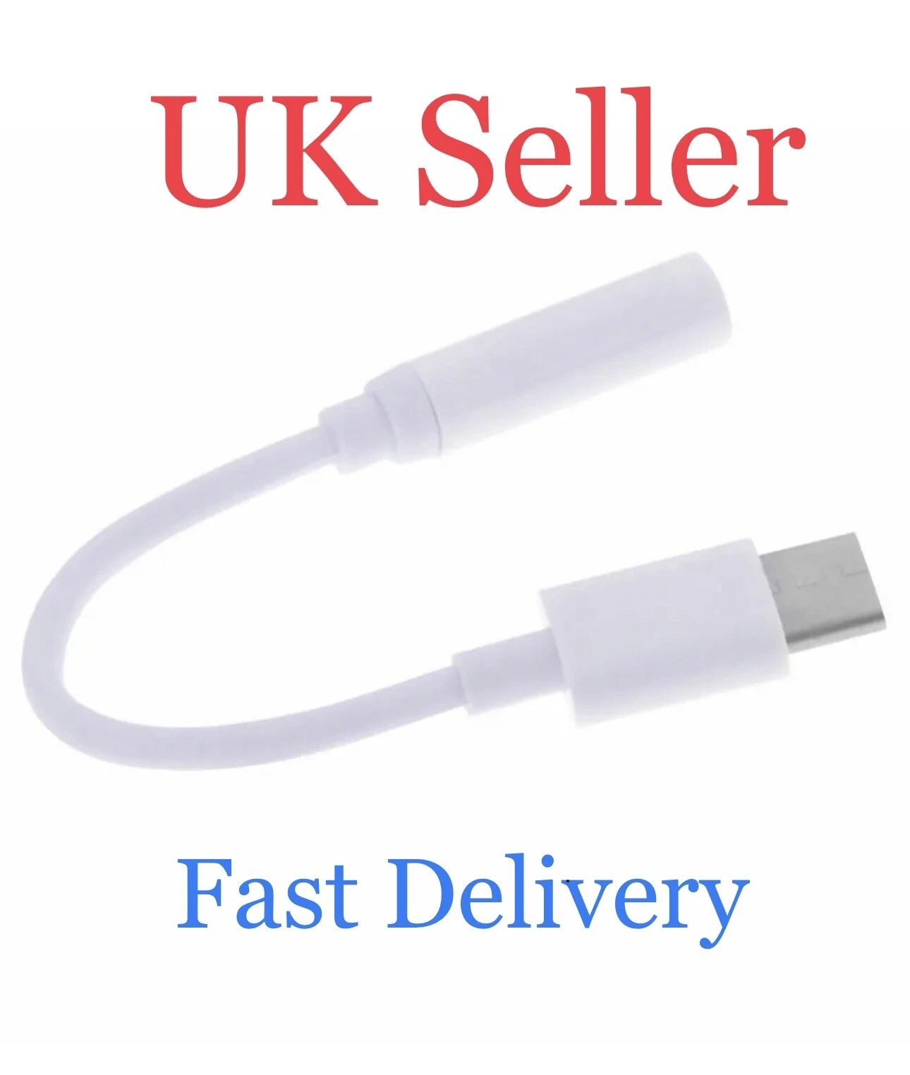 2 X USB Type C to 3.5mm AUX Audio Headphone Jack Adapter For ALL iOS & Android