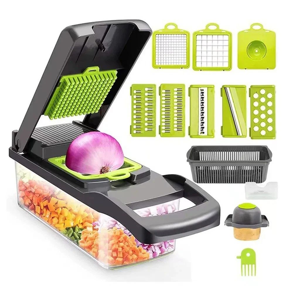 Vegetable Chopper Slicer Mandoline Cutter Grater with Container Kitchen Food