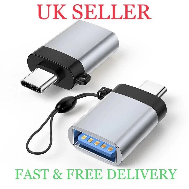 2xType C to USB Adapter 3.0 USB-C 3.1 Male OTG A Female Data Connector Converter
