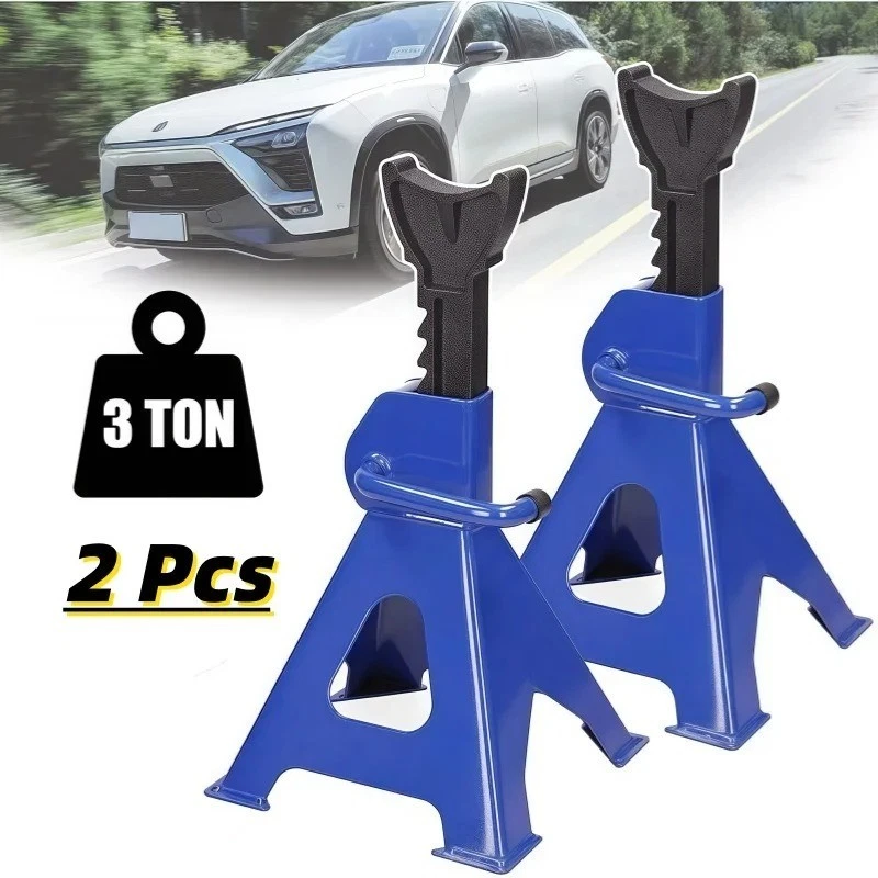 3 Ton Axle Stands Heavy Duty Steel Jack Stands 29-43cm Height Adjustable Car Van