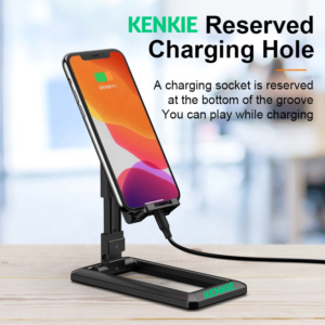 KENKIE Universal Adjustable Mobile Phone Holder Stand Desk Table Foldable Portable