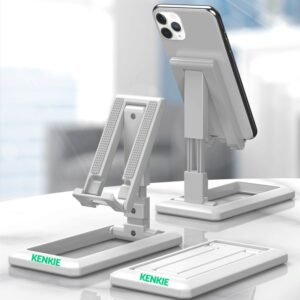 KENKIE Universal Adjustable Mobile Phone Holder Stand Desk Table Foldable Portable