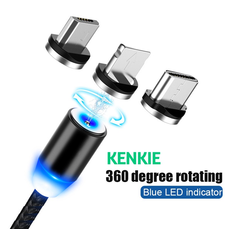 Kentew Portable Keychain Lightning/Micro/Type C Charger for and Android Device Cables 
