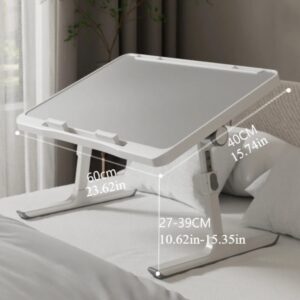 Adjustable Laptop Bed Table with Foldable Legs | Portable Lap Desk for Bed, Sofa & Floor, Height & Angle Adjustable Laptop Stand