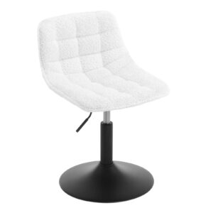 Adjustable Bar Stool 360° Swivel Velvet Kitchen Chair with Backrest | Modern Breakfast Bar Seat